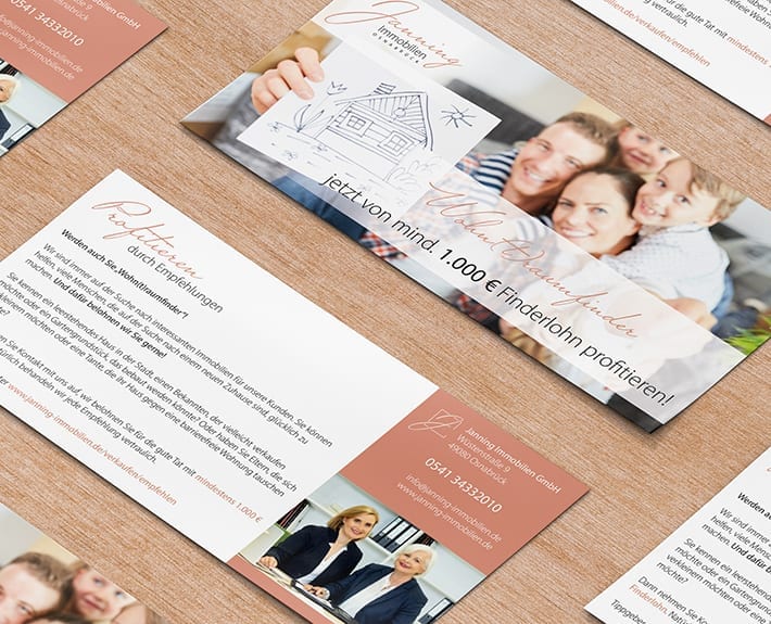 Flyer Kundengewinn Janning Immobilien