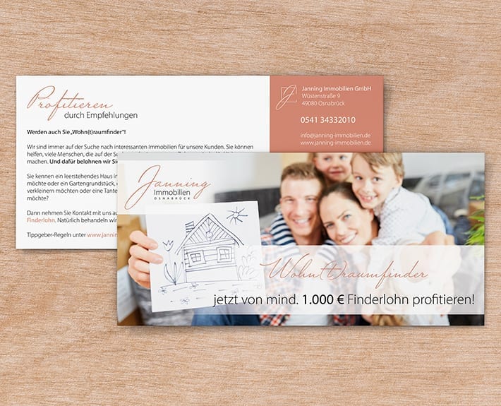 Flyer Kundengewinn Janning Immobilien