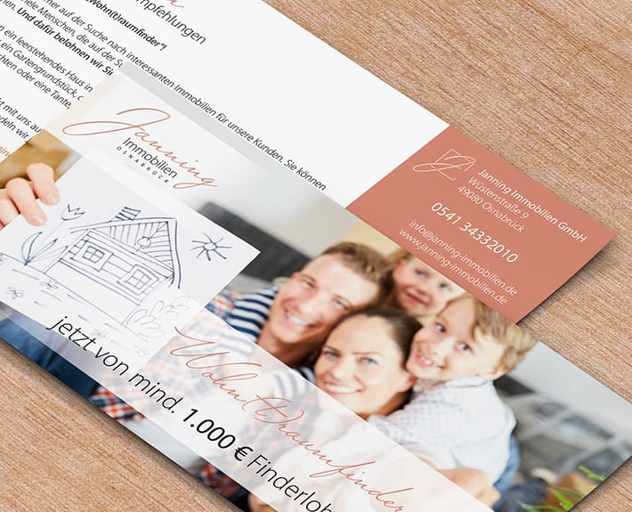 Flyer Finderlohn Janning Immobilien