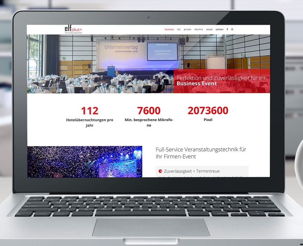 Webdesign Laptop elfplus