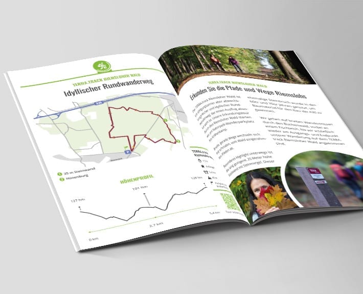 Broschüre Innenseiten Wandern und Radfahren Stadt Melle