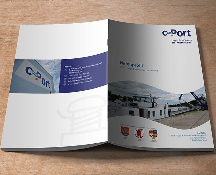 Broschüre Hafenprofil Cover c-Port