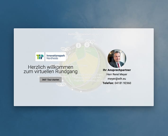 360° Tour Standort Innovationspark Nordheide Harburg Startbildschirm