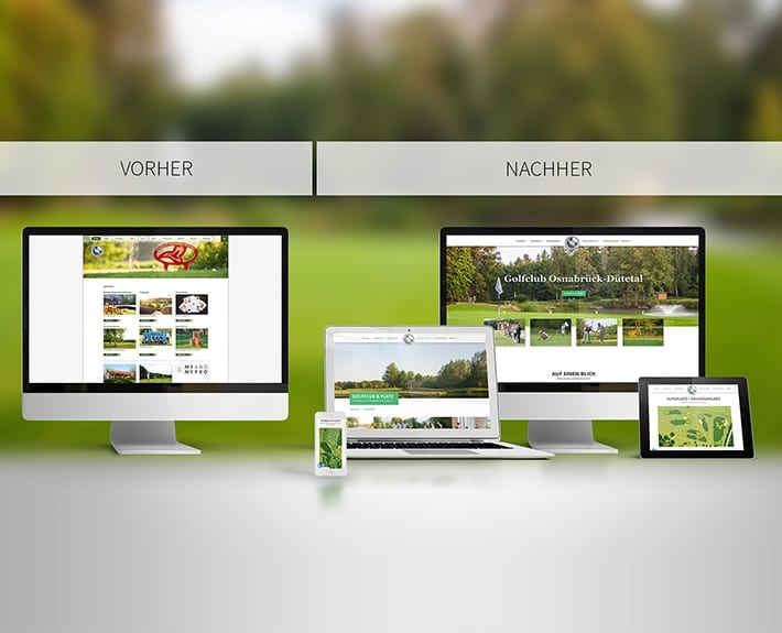 Responsive Webdesign Relaunch Golfclub Osnabrück Dütetal