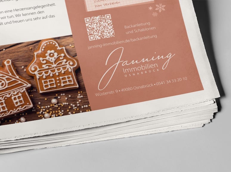 Winteranzeige Janning für Zeitungen und Zeitschriften