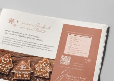 Weihnachtsanzeige „Janning Immobilien“