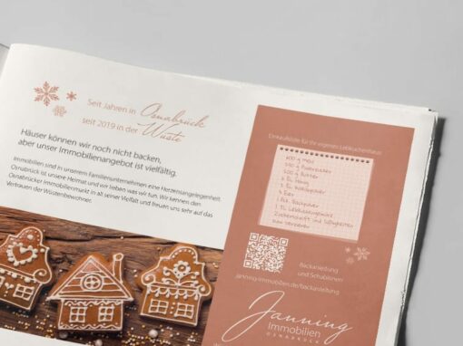 Weihnachtsanzeige „Janning Immobilien“