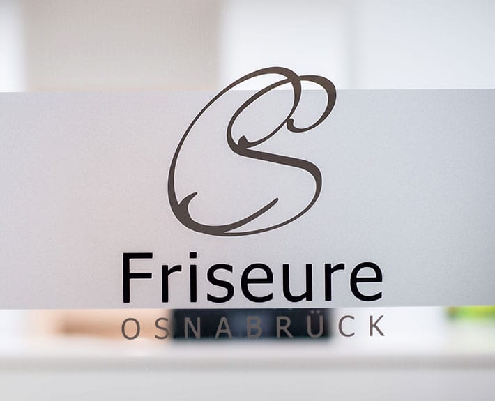 Schaufensterbeschriftung Schildmann Friseure Motion Media Osnabrück