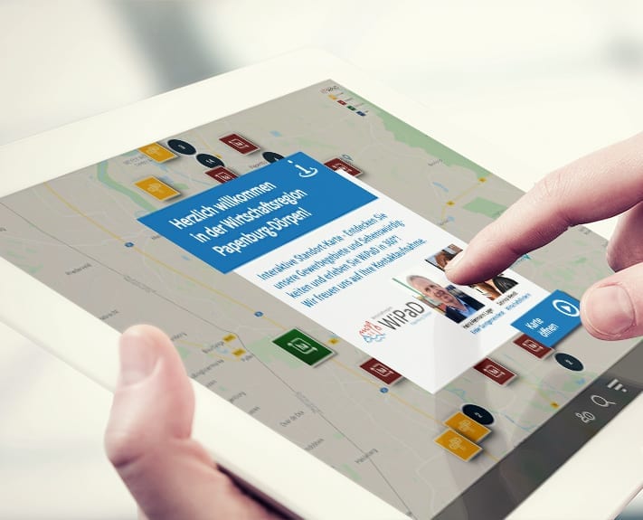 Interaktive Karte Tablet WiPaD