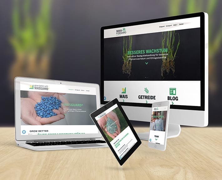 Webseite SeedForward Vergleich Relaunch