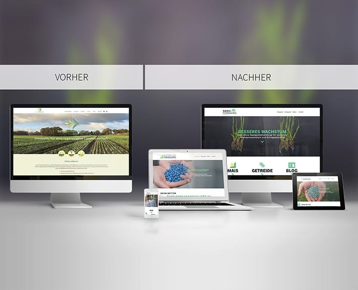 Webseite SeedForward Vergleich Relaunch