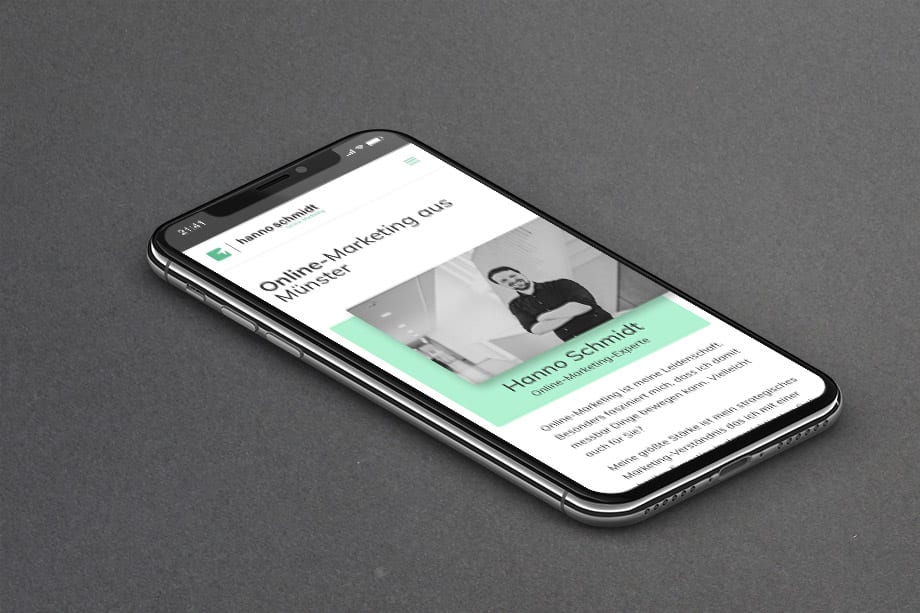 hannoschmidt.de mobil Webdesign