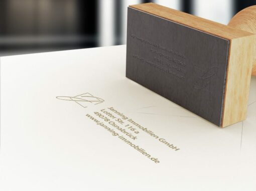 Stempel „Janning Immobilien“