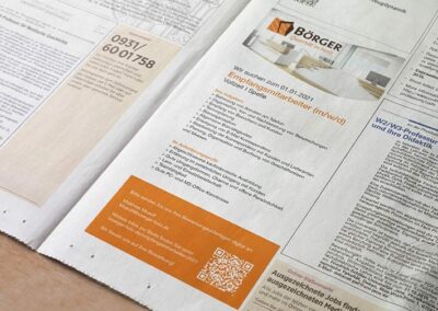 Stellenanzeige „Börger Holz“