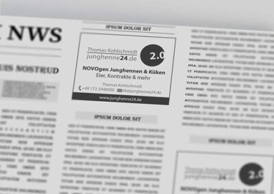 Anzeige „Junghenne24“