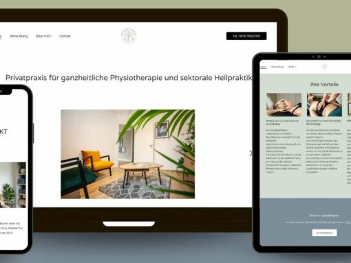 Webseite „Healing Hands“