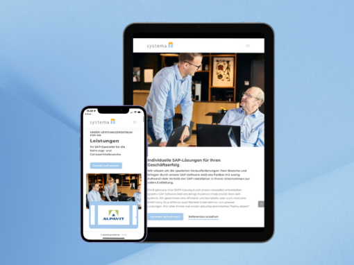 Webseite „Systema Projekte“