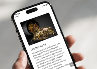 Webseite „Juwelier Maximilian“