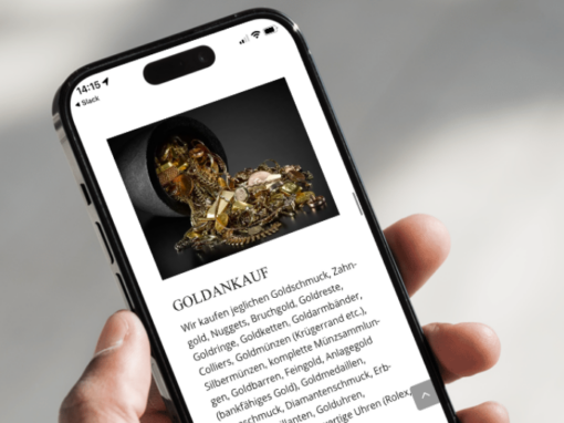 Webseite „Juwelier Maximilian“