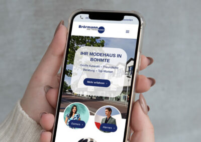 Webseite „Modehaus Brörmann“