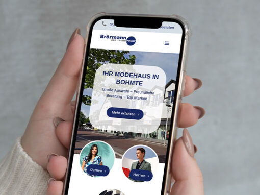 Webseite „Modehaus Brörmann“